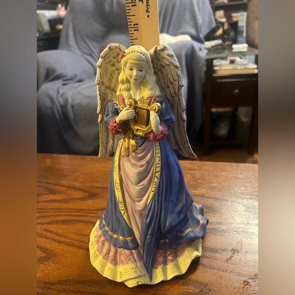 Blue and Gold Angel Figurine - Picture 2 of 4